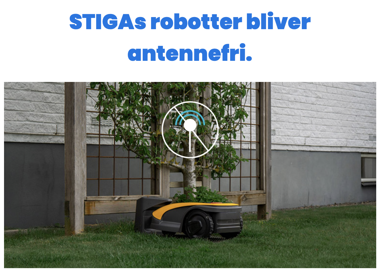 Stiga A robotter kan nu køre uden GPS reference antenne
